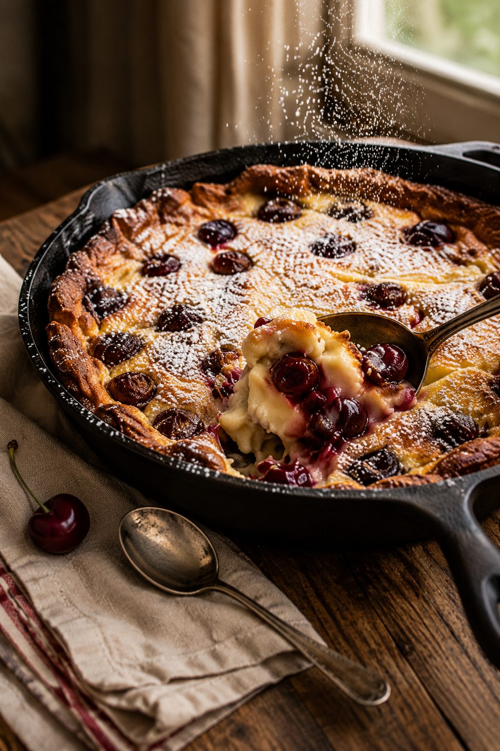 Brown Butter Cherry Clafoutis