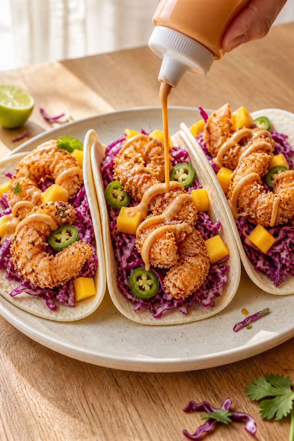 Air Fryer Coconut Shrimp Tacos